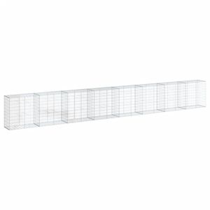 vidaXL 蛇籠バスケット カバー付き 800x50x100cm 亜鉛メッキ鉄