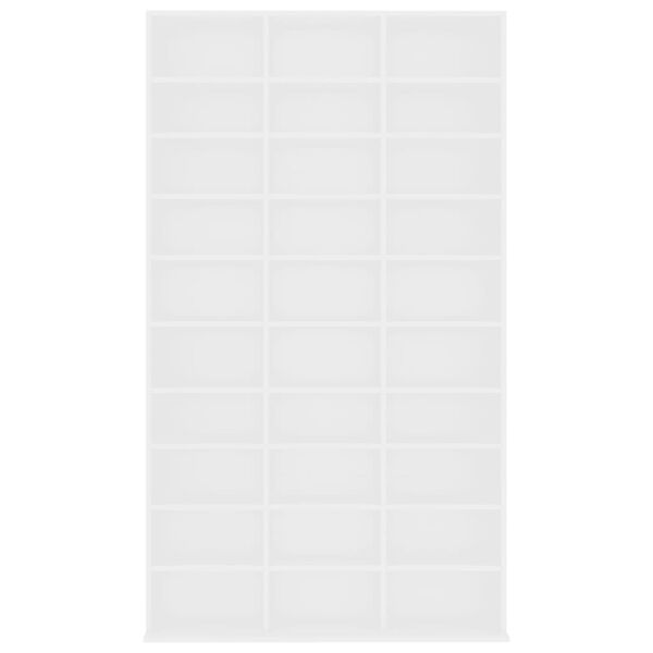 vidaXL CDキャビネット ホワイト102x16x177.5 cm エンジニアリングウッド