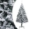 vidaXL フェイククリスマスツリー 雪付き グリーン 240cm PVC製