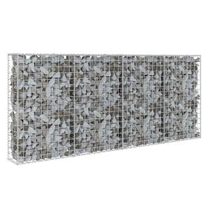 vidaXL ガビオンウォール カバー付き 亜鉛メッキ鋼製 200x20x85cm