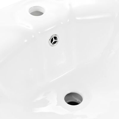 vidaXL 独立型洗面台 台座付き 陶器製 ホワイト 580x510x200 mm