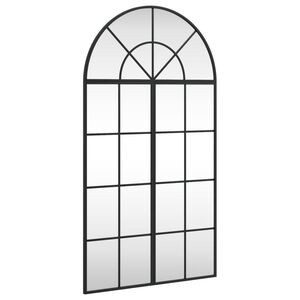 vidaXL ウォールミラー ブラック 60x110cm アーチアイアン