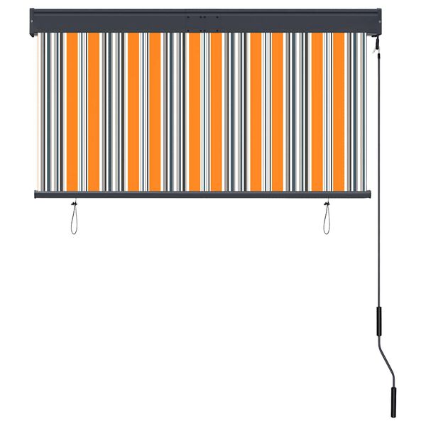 vidaXL 屋外用ローラーブラインド 120x250cm イエロー＆ブルー