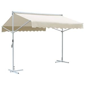 vidaXL 自立型オーニング 3x3 m クリーム