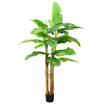 vidaXL 人工観葉植物 バナナの木 ポット付き 300cm グリーン