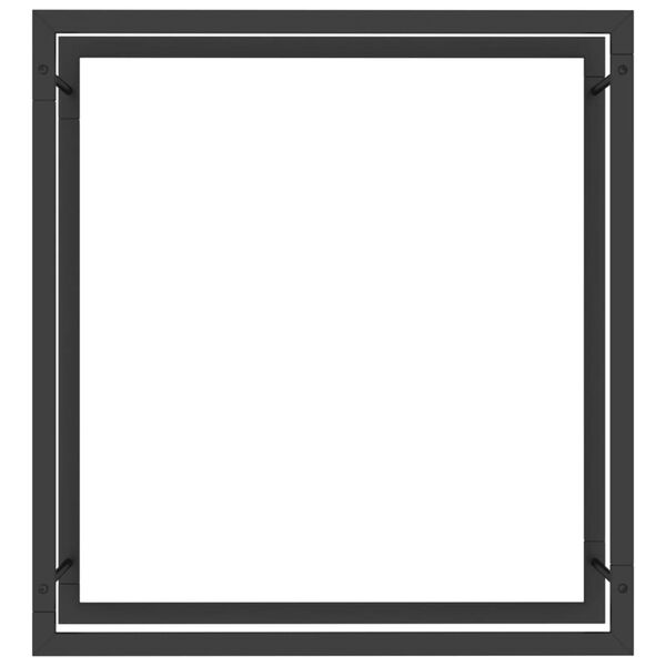 vidaXL 薪ラック マットブラック 80x28x86 cm スチール