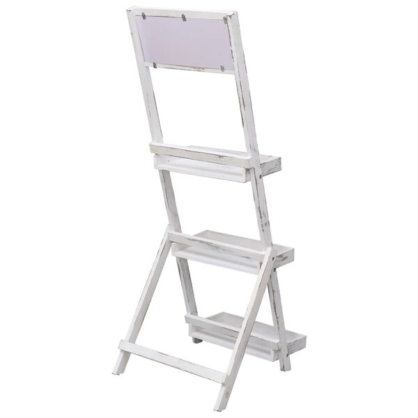 vidaXL 黒板スタンド ホワイト 42x40x120cm 木製