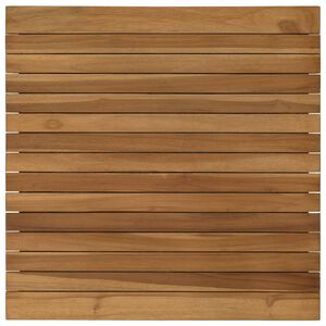 vidaXL テーブルトップ 60 x 60 x 3.5 cm 四角形 無垢のティークウッド ナチュラル