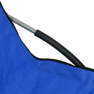 vidaXL 折りたたみビーチチェア 2点 布製 ブルー