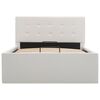 vidaXL 油圧式収納ベッドフレーム ホワイト 合成皮革製 100x200cm