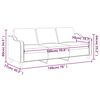 vidaXL 3人掛けソファ ダークグレー 180cm 布製