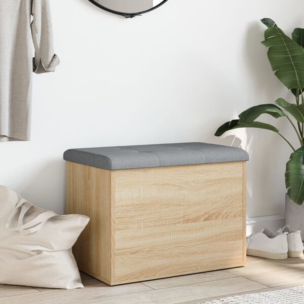 vidaXL 収納ベンチ ソノマオーク 62x42x45 cm エンジニアードウッド