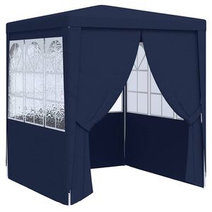 vidaXL プロ仕様 パーティーテント 側壁付き 2x2m ブルー 90g/m&sup2;
