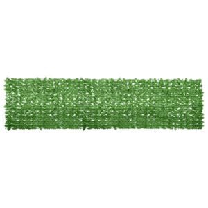 vidaXL バルコニースクリーン リーフ付き グリーン 400x100cm