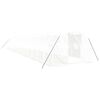 vidaXL スチールフレーム温室 ホワイト 48 m&sup2; 16x3x2 m