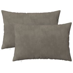 vidaXL クッションカバー 2 pcs HEERLEN ライトグレー 30 x 50 cm ベルベット