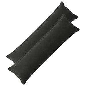 vidaXL クッションカバー 枕で HOUTEN 2 個 ブラック ベルベット