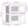 vidaXL 屋外うさぎ小屋 4ドアタイプ ブラウン 木製