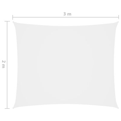 vidaXL サンシェードセイル 2x3m 長方形 オックスフォード生地 ホワイト