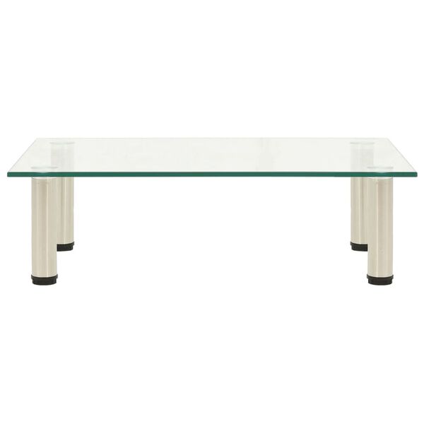 vidaXL テレビ台 透明 60x35x17cm 強化ガラス製