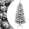 vidaXL 人工クリスマスツリー ヒンジ式 雪付き 150 cm
