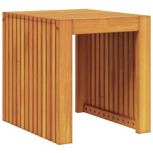 vidaXL サイドテーブル オイルナチュラル 43 x 36 x 40 cm 無垢のティークウッド