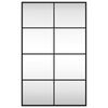 vidaXL ウォールミラー ブラック 50x80 cm 長方形 アイアン