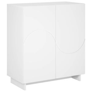 vidaXL サイドボード ホワイト 67 x 34.5 x 75 cm エンジニアリングウッド