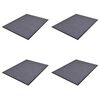vidaXL PVCドアマット4点セット グレー 90x60cm