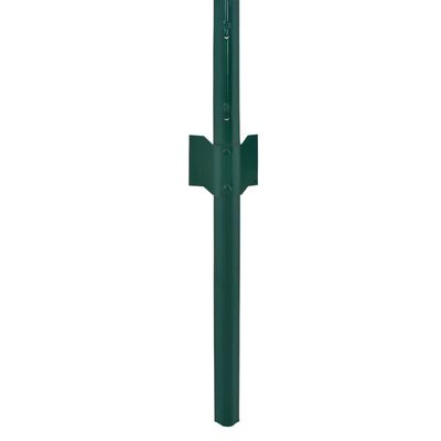 vidaXL ワイヤーメッシュフェンス 支柱付き スチール製 25x0.5m グリーン