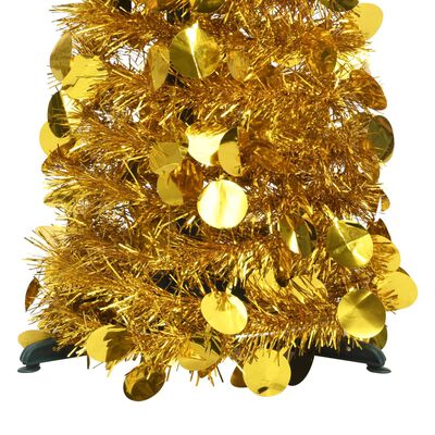 vidaXL ポップアップ 人工クリスマスツリー ゴールド 180cm PET製