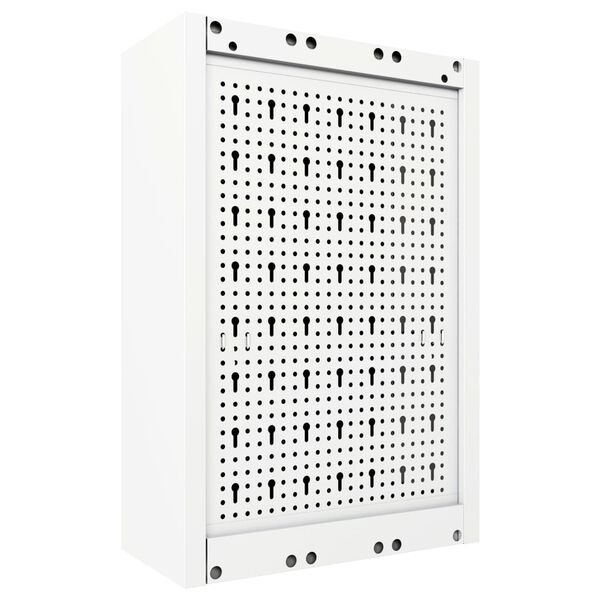 vidaXL 壁掛けツールキャビネット 工業用 金属製 グレー＆ブラック