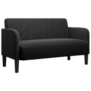 vidaXL ラブシートソファ ブラック 109 cm ベルベット