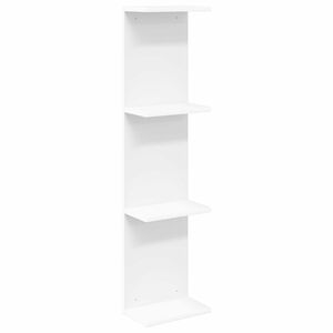 vidaXL 壁棚 ホワイト 25 x 15 x 100 cm エンジニアードウッド