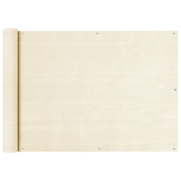 vidaXL バルコニースクリーン 75x400cm 高密度ポリエチレン クリーム