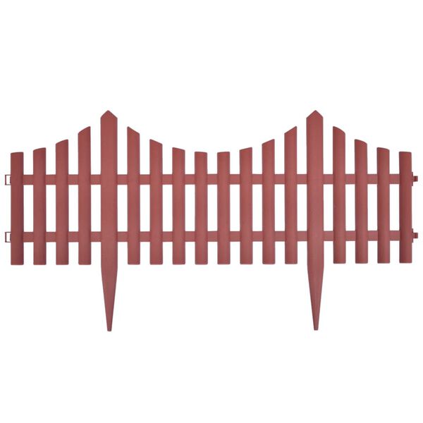 vidaXL 芝生用仕切り板 17枚 10 m ブラウン