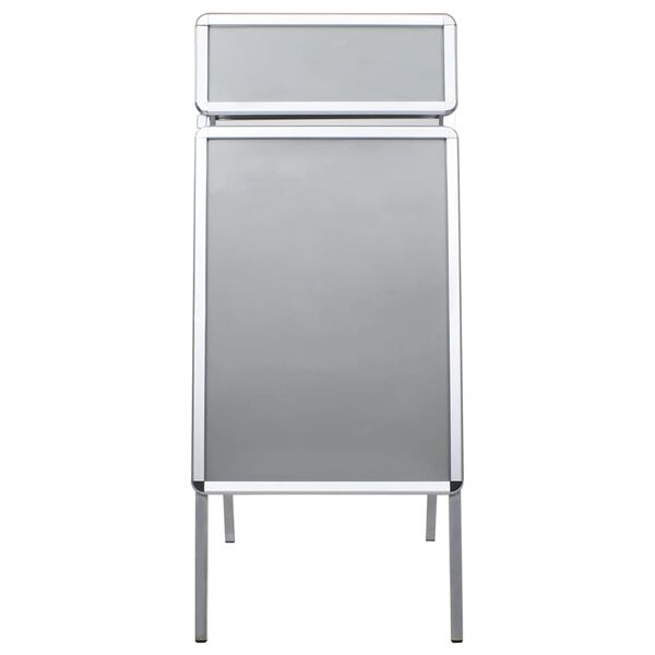 vidaXL A1 カスタマーストッパー ポスタースタンド ヘッダー付きアルミニウム