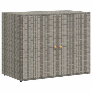 vidaXL ガーデン収納キャビネット グレー 100x55.5x80cm ポリラタン