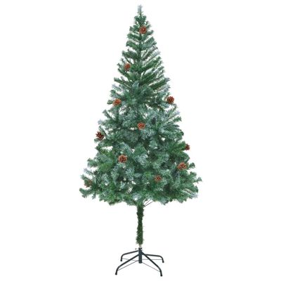 vidaXL フェイククリスマスツリー 松ぼっくり付き 180cm