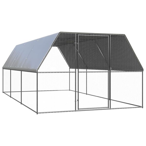 vidaXL 屋外鶏小屋 3x6x2m 亜鉛メッキ鋼製
