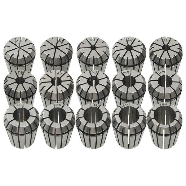 vidaXL ER25 コレット 15点 旋削工具セット