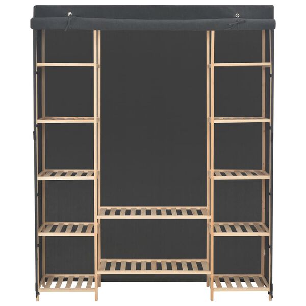 vidaXL 洋服ダンス グレー 135x40x170cm 布製