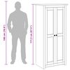 vidaXL 洋服ダンス ホワイト 80x50x171.5cm パイン無垢材 パナマシリーズ