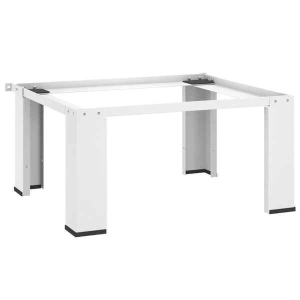 vidaXL 洗濯機/乾燥機用置き台 引き出しボード棚付き ホワイト