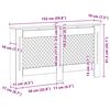 vidaXL ラジエーターカバー 152x19x81cm MDF製
