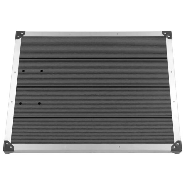 vidaXL 屋外シャワートレイ WPC＆ステンレススチール製 80x62cm グレー