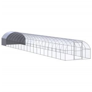 vidaXL 屋外鶏小屋 3x20x2 m 亜鉛メッキ鋼製