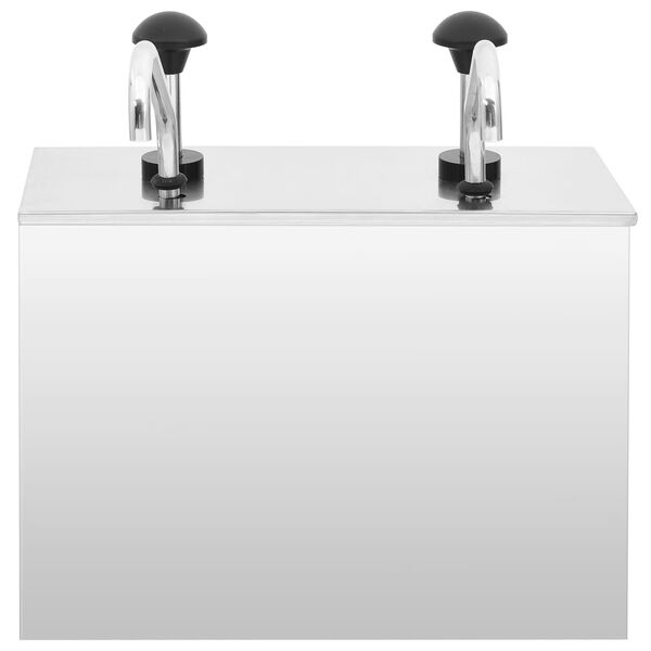 vidaXL ソースディスペンサー ステンレススチール製 2 x 3.5 L