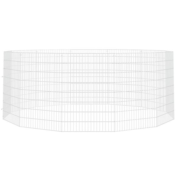 vidaXL 放し飼い動物用囲い 12パネル 54x80 cm 亜鉛メッキ鉄板