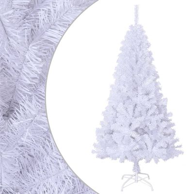 vidaXL 人工クリスマスツリー 太枝付き ホワイト 150cm PVC製
